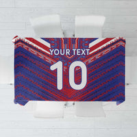 Custom Haiti National Football Tablecloth Dashiki Sporty Style - Wonder Print Shop