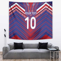 Custom Haiti National Football Tapestry Dashiki Sporty Style - Wonder Print Shop