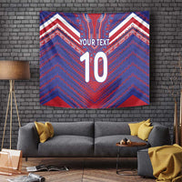 Custom Haiti National Football Tapestry Dashiki Sporty Style - Wonder Print Shop