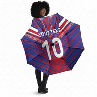 Custom Haiti National Football Umbrella Dashiki Sporty Style - Wonder Print Shop