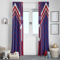 Custom Haiti National Football Window Curtain Dashiki Sporty Style - Wonder Print Shop