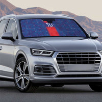 Custom Haiti National Football Auto Sun Shade Haiti Emblems Motif - Wonder Print Shop