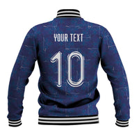 Custom Haiti National Football Baseball Jacket Haiti Emblems Motif - Wonder Print Shop
