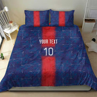 Custom Haiti National Football Bedding Set Haiti Emblems Motif - Wonder Print Shop