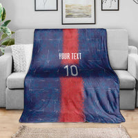 Custom Haiti National Football Blanket Haiti Emblems Motif - Wonder Print Shop