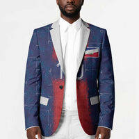 Custom Haiti National Football Blazer Haiti Emblems Motif - Wonder Print Shop