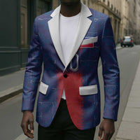 Custom Haiti National Football Blazer Haiti Emblems Motif - Wonder Print Shop