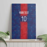 Custom Haiti National Football Canvas Wall Art Haiti Emblems Motif - Wonder Print Shop