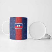 Custom Haiti National Football Ceramic Mug Haiti Emblems Motif - Wonder Print Shop