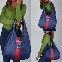 Custom Haiti National Football Grocery Bag Haiti Emblems Motif - Wonder Print Shop