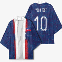 Custom Haiti National Football Kimono Haiti Emblems Motif - Wonder Print Shop