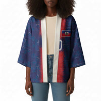 Custom Haiti National Football Kimono Haiti Emblems Motif - Wonder Print Shop