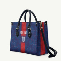 Custom Haiti National Football Leather Bag Haiti Emblems Motif - Wonder Print Shop