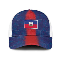 Haiti National Football Mesh Trucker Cap Haiti Emblems Motif - Wonder Print Shop