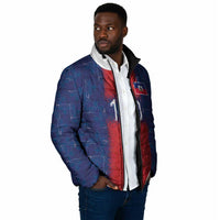 Custom Haiti National Football Padded Jacket Haiti Emblems Motif - Wonder Print Shop