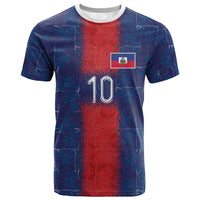 Custom Haiti National Football T shirt Haiti Emblems Motif - Wonder Print Shop