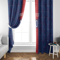 Custom Haiti National Football Window Curtain Haiti Emblems Motif - Wonder Print Shop