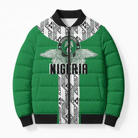 Custom Nigeria National Football Bomber Puffer Jacket Inspired Retro Style - Wonder Print Shop