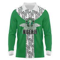 Custom Nigeria National Football Long Sleeve Polo Shirt Inspired Retro Style - Wonder Print Shop