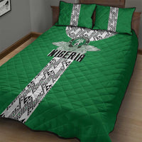 Nigeria National Football Quilt Bed Set Inspired Retro Style - Wonder Print Shop