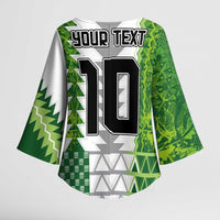 Custom Nigeria National Football Kimono Sleeve Blouse Naija Super Eagles - Wonder Print Shop