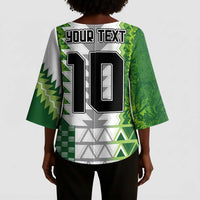 Custom Nigeria National Football Kimono Sleeve Blouse Naija Super Eagles - Wonder Print Shop