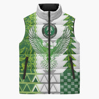 Custom Nigeria National Football Sleeveless Puffer Jacket Naija Super Eagles - Wonder Print Shop