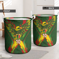 Custom Mali National Football Laundry Basket Grunge Les Aigles Sporty Style - Wonder Print Shop
