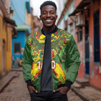 Custom Mali National Football Bomber Jacket Grunge Les Aigles Sporty Style - Wonder Print Shop