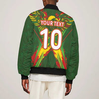 Custom Mali National Football Bomber Jacket Grunge Les Aigles Sporty Style - Wonder Print Shop