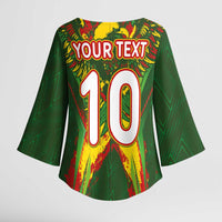Custom Mali National Football Kimono Sleeve Blouse Grunge Les Aigles Sporty Style - Wonder Print Shop