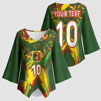 Custom Mali National Football Kimono Sleeve Blouse Grunge Les Aigles Sporty Style - Wonder Print Shop