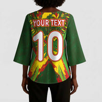 Custom Mali National Football Kimono Sleeve Blouse Grunge Les Aigles Sporty Style - Wonder Print Shop