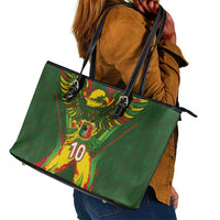 Custom Mali National Football Leather Tote Bag Grunge Les Aigles Sporty Style - Wonder Print Shop