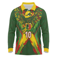 Custom Mali National Football Long Sleeve Polo Shirt Grunge Les Aigles Sporty Style - Wonder Print Shop
