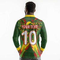 Custom Mali National Football Long Sleeve Polo Shirt Grunge Les Aigles Sporty Style - Wonder Print Shop