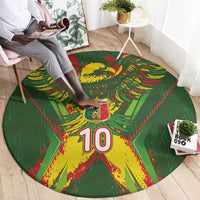 Custom Mali National Football Round Carpet Grunge Les Aigles Sporty Style - Wonder Print Shop