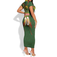 Custom Mali National Football Short Sleeve Bodycon Dress Grunge Les Aigles Sporty Style - Wonder Print Shop