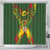 Custom Mali National Football Shower Curtain Grunge Les Aigles Sporty Style - Wonder Print Shop