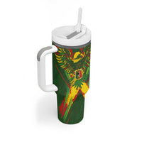 Custom Mali National Football Tumbler With Handle Grunge Les Aigles Sporty Style - Wonder Print Shop