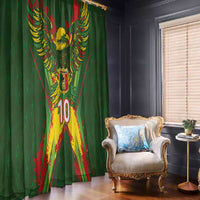 Custom Mali National Football Window Curtain Grunge Les Aigles Sporty Style - Wonder Print Shop