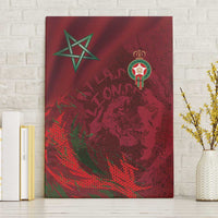 Morocco National Football Canvas Wall Art The Atlas Lions Grunge with National Flag - Wonder Print Shop