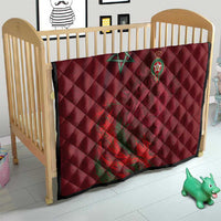 Morocco National Football Quilt The Atlas Lions Grunge with National Flag - Wonder Print Shop