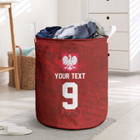 Custom Poland National Football Laundry Basket The Eagles on Flames - Wonder Print Shop