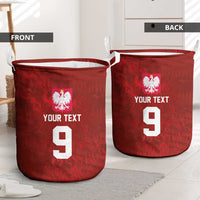 Custom Poland National Football Laundry Basket The Eagles on Flames - Wonder Print Shop