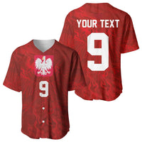 Custom Poland National Football Baseball Jersey The Eagles on Flames - Wonder Print Shop
