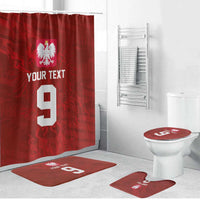 Custom Poland National Football Bathroom Set The Eagles on Flames - Wonder Print Shop