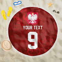 Custom Poland National Football Beach Blanket The Eagles on Flames - Wonder Print Shop