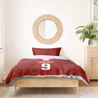 Custom Poland National Football Bedding Set The Eagles on Flames - Wonder Print Shop