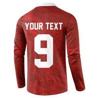 Custom Poland National Football Button Sweatshirt The Eagles on Flames - Wonder Print Shop